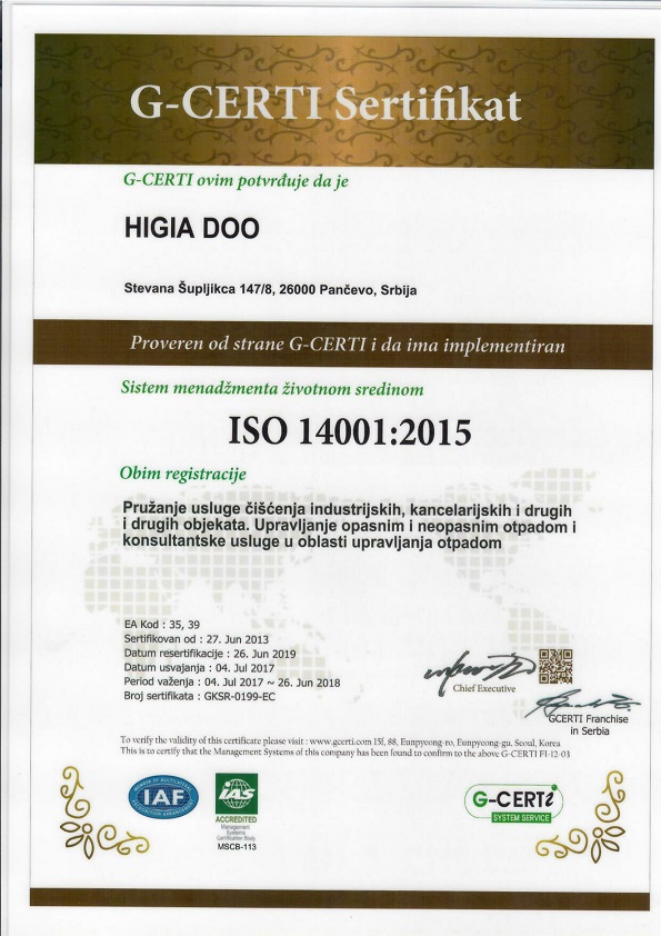 ISO 14001 HIGIA